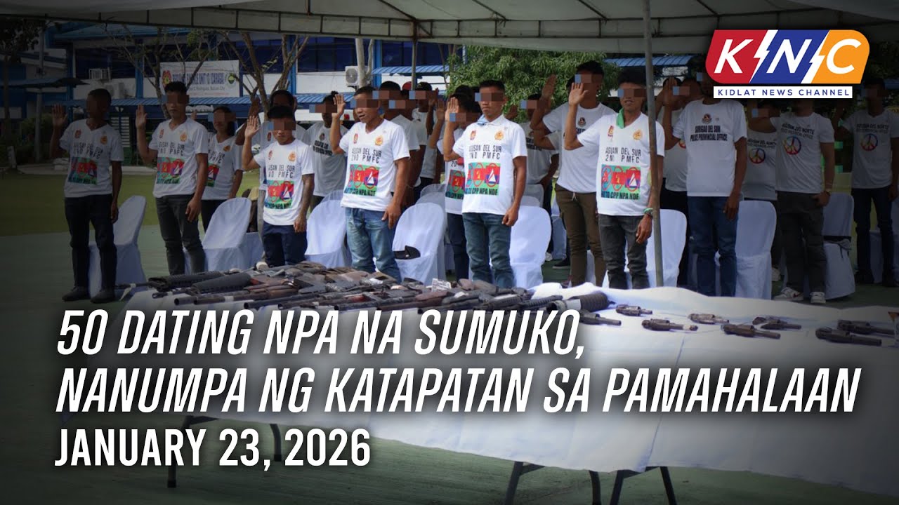 50 dating NPA na sumuko, nanumpa ng katapatan sa pamahalaan | Kidlat News Channel (Jan 23, 2026 2PM)