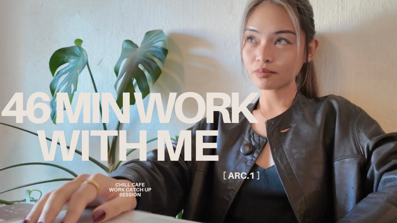 be productive with me for 46 mins and 16 seconds | cafe, rain sounds, white noise and no music