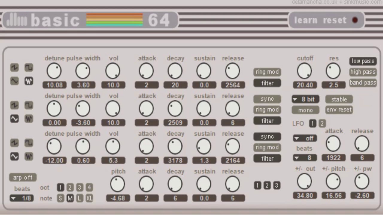 Basic 64 || Бесплатный 8-битный VST-плагин || Эмуляция Commodore 64