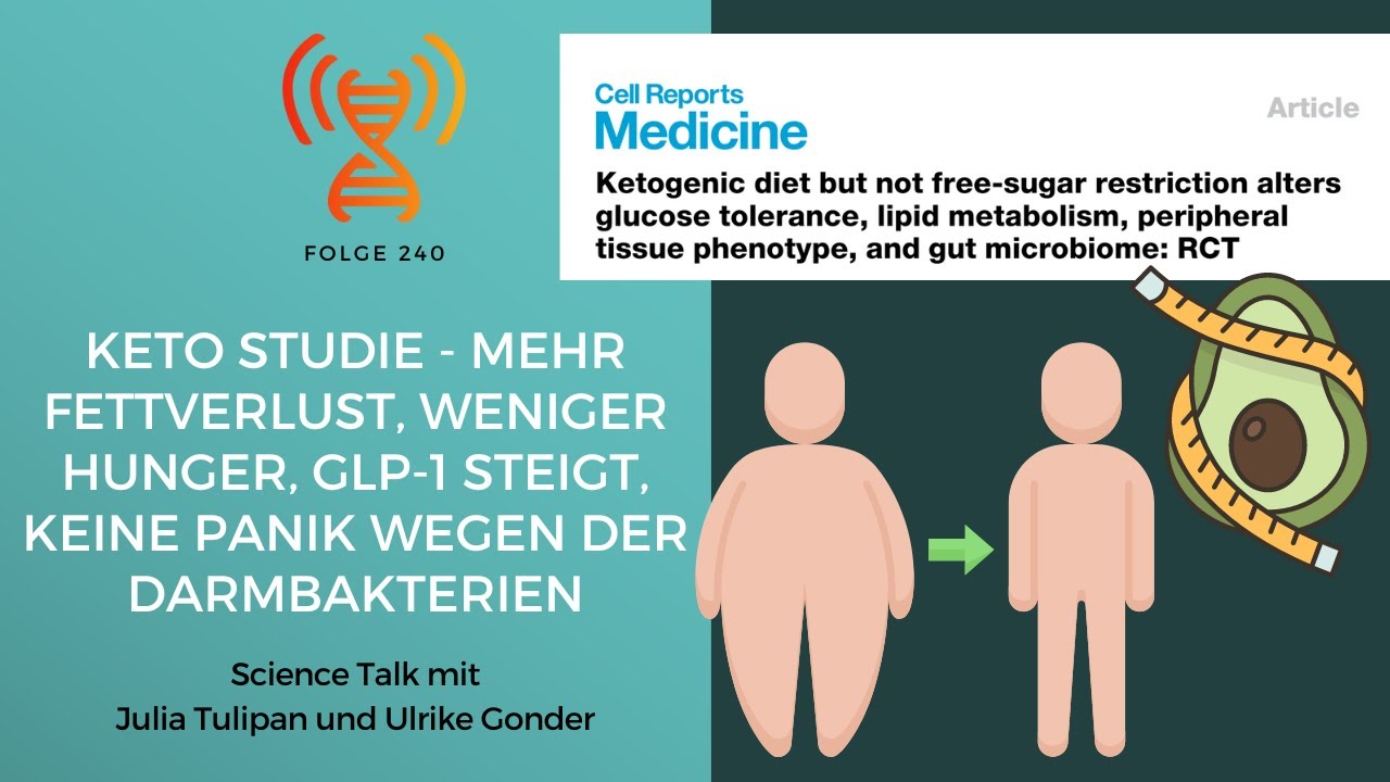 Keto Studie - Mehr Fettverlust, weniger Hunger, GLP-1 steigt, keine Panik wegen der Darmbakterien