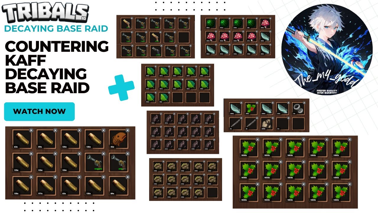 Countering KAFF In Decaying Base Raid, Loaded Base! - ( Gameplay ) - Tribals.io Survival || #iogames