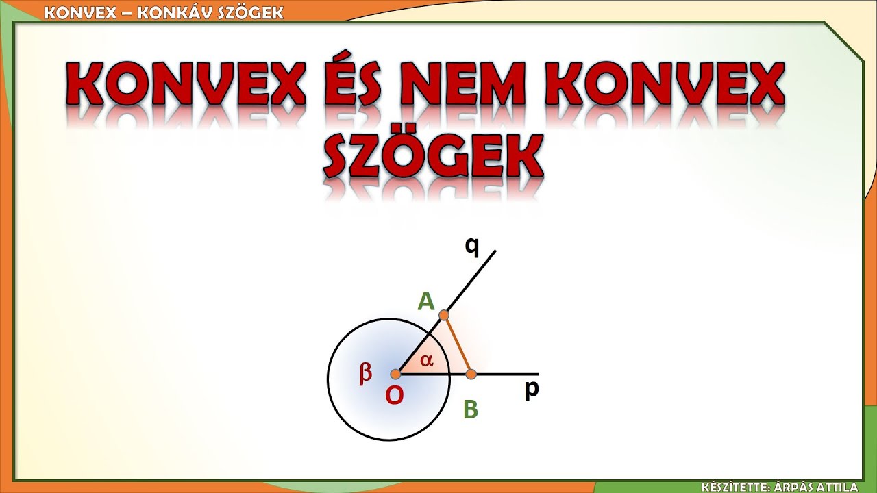 KONVEX ÉS NEM KONVEX (KONKÁV) SZÖGEK