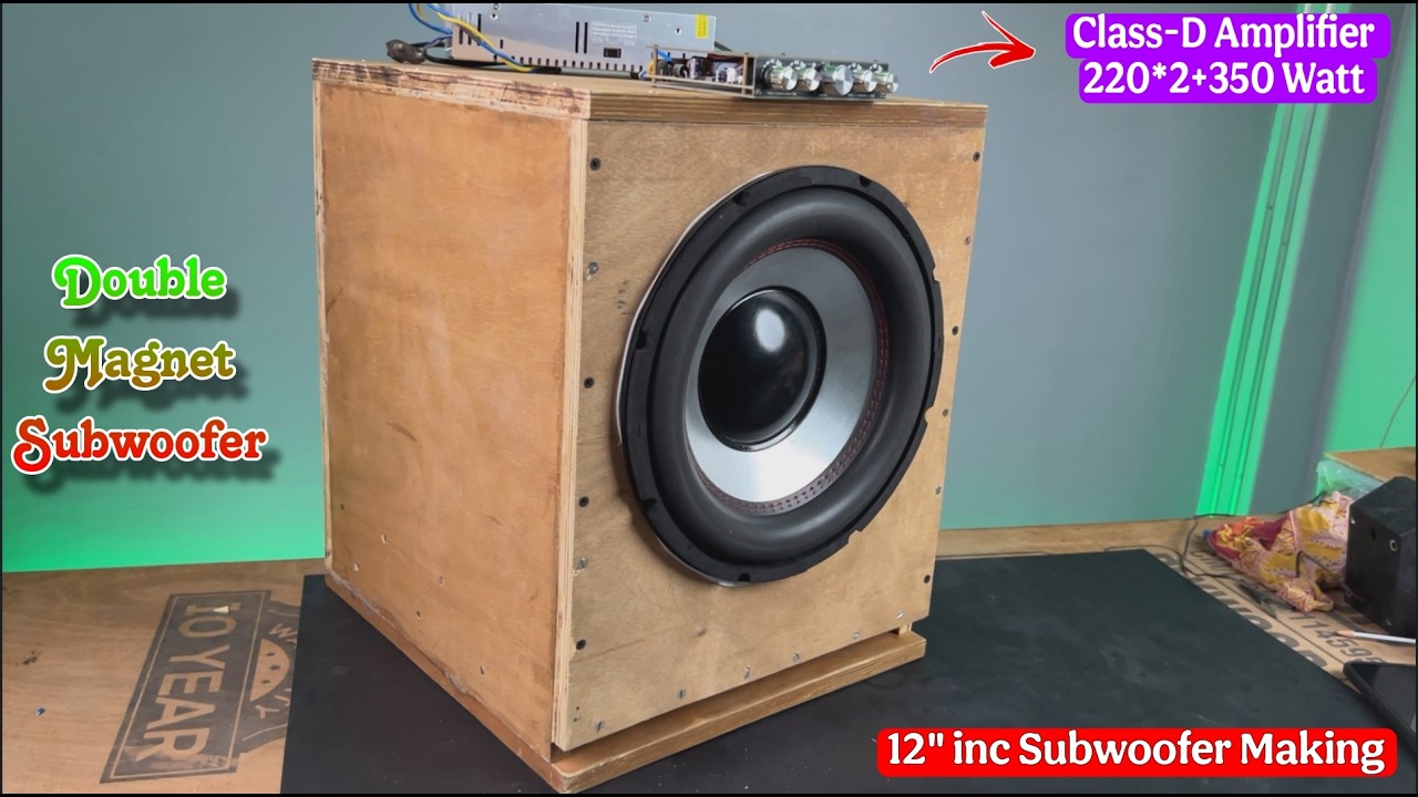 How to Make a Deep Bass 12 Inch Subwoofer (DIY Guide) | Useing Double Magnet Spkear