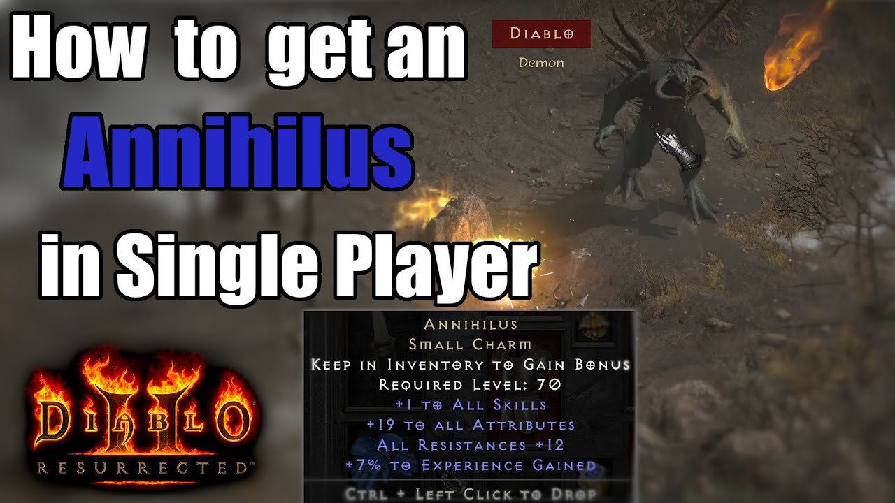 Как создать клона Диабло и получить Аннигила в одиночной игре Diablo 2 Resurrected