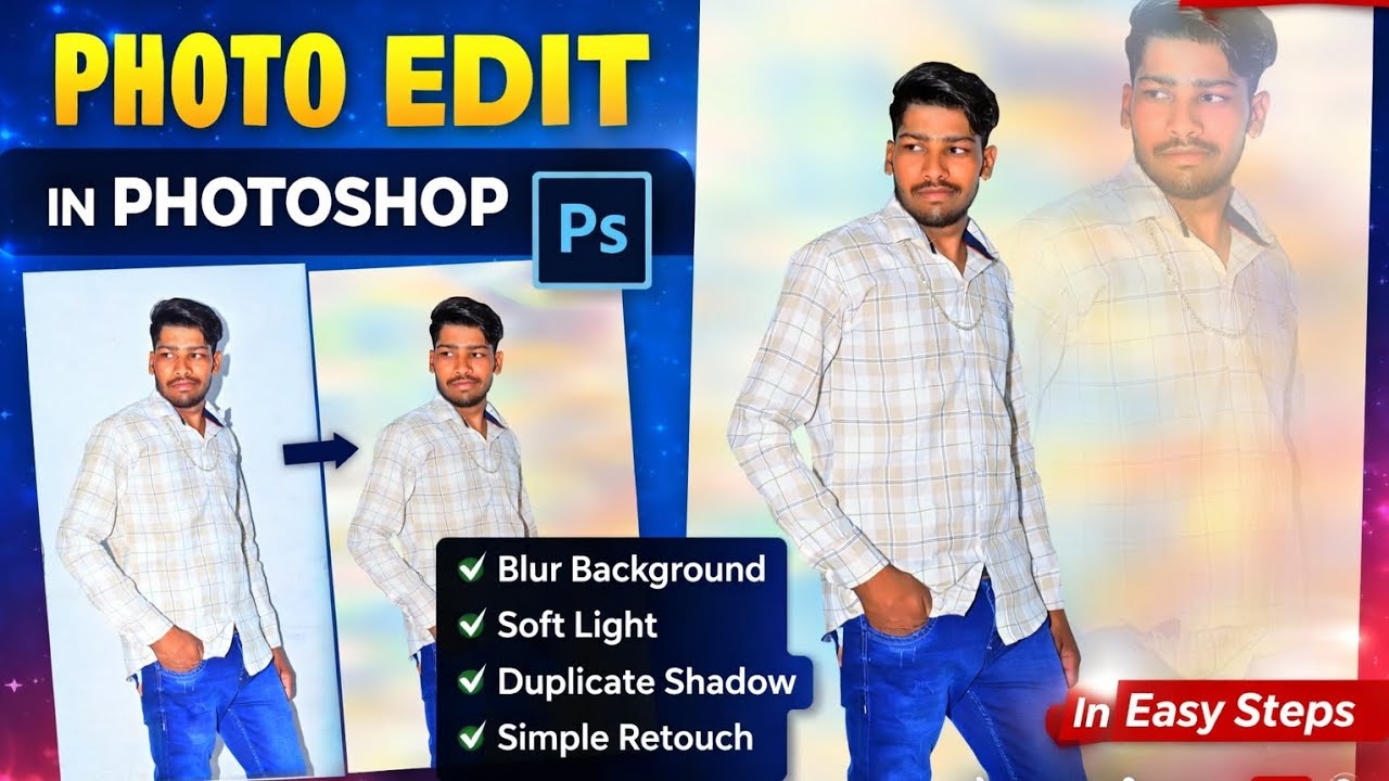 Photoshop CS3 Me Photo Editing Kaise Kare? | Simple Retouch & Color Grading #PhotoshopCS3 #PhotoEdit