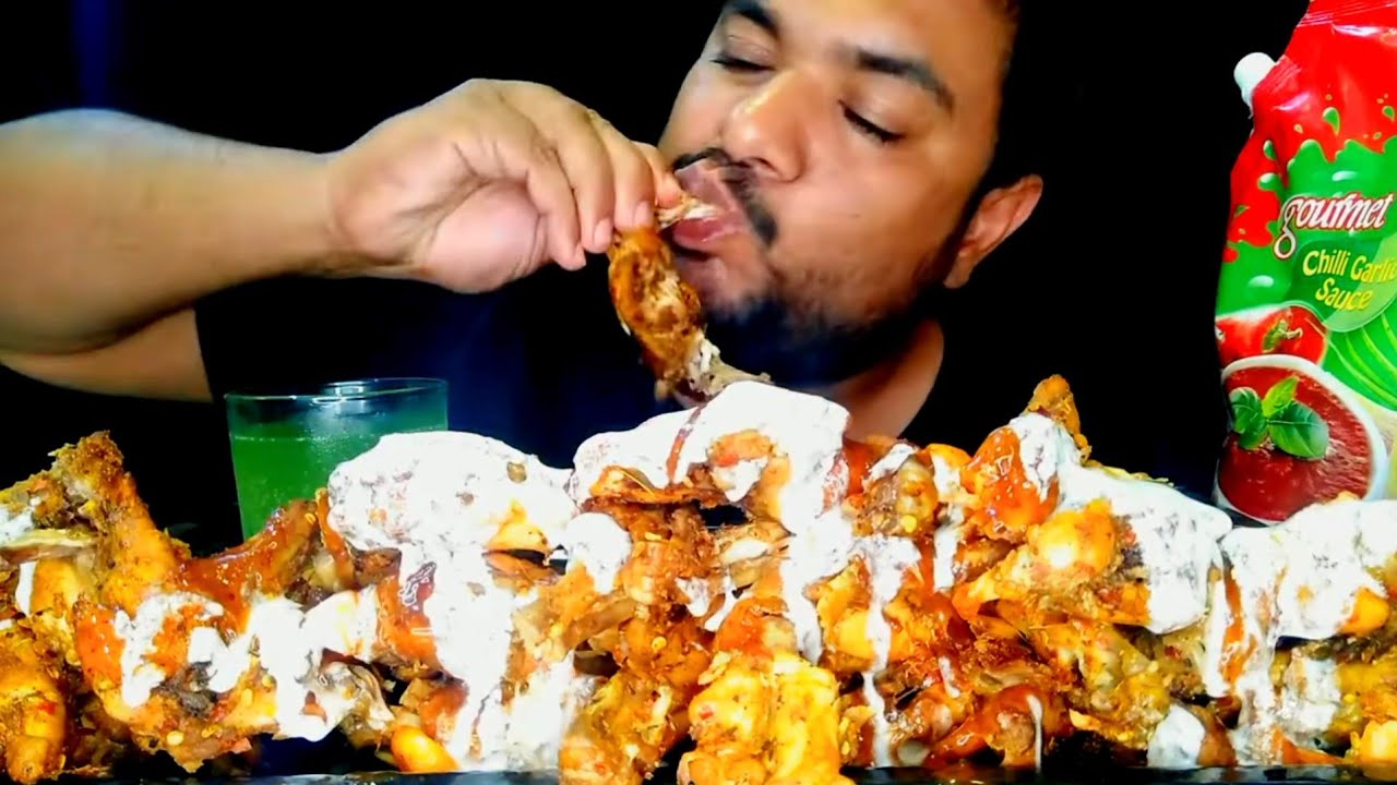 ASMR Eating chicken roast 