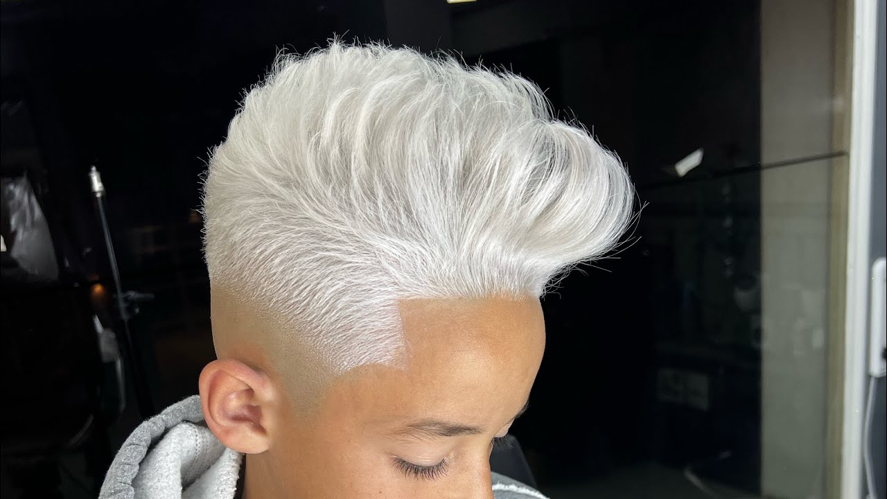 Como hacer un blanco platinado paso a paso en hombre ❤️ blanco perla 🔥😱