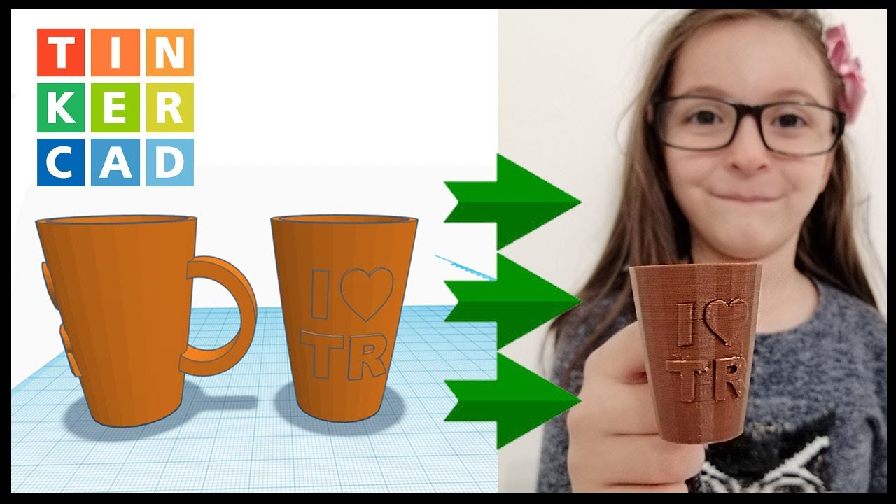 TinkerCad Dersleri - 5 - Bardak (kupa) Tasarımı ve 3D Baskı (3D printing)