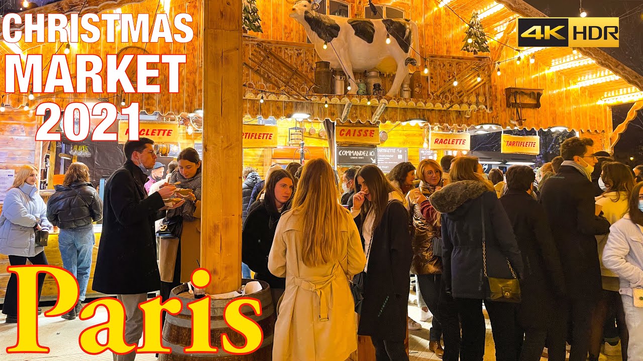 Paris, France🇫🇷 | Paris Christmas Market 2021-4K | Paris walking tour | Paris 4K | A Walk In Paris