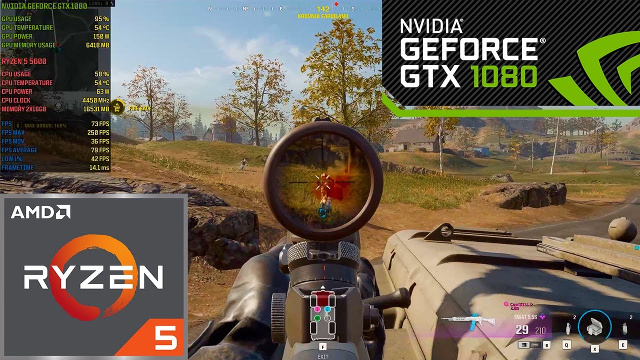 Call of Duty Warzone Verdansk | Ryzen 5 5600 | GTX 1080 8GB | 1080P | Competitive Settings