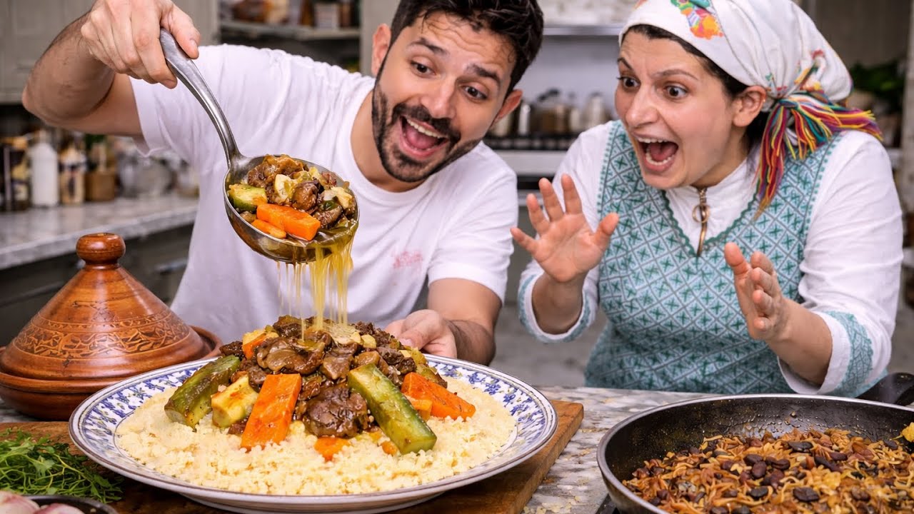 🔥أجي تشوفو! السعودي 🇸🇦كايسقي فالكسكس لأول مرة🤣و القصباوية 👀🤣#اكسبلور #fyb #تيك_توك 