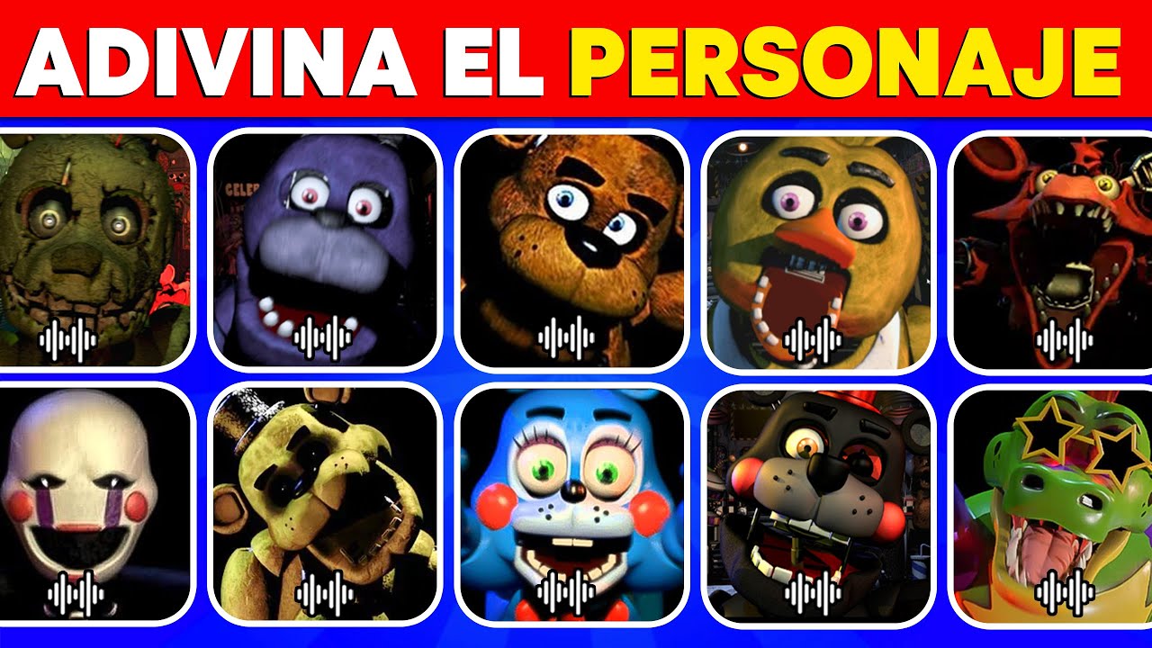 Adivina El Personaje De FIVE NIGHTS AT FREDDY Por El JUMPSCARE😱Foxy🦊Bonnie🐇Fnaf 2❤️Adivina La Voz❤️