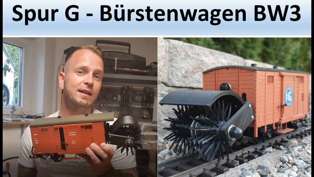 Unsere LGB Gartenbahn, Folge 009, Bauschritte des Bürstenwagen BW3-B mit höhenverstellbarer Bürste