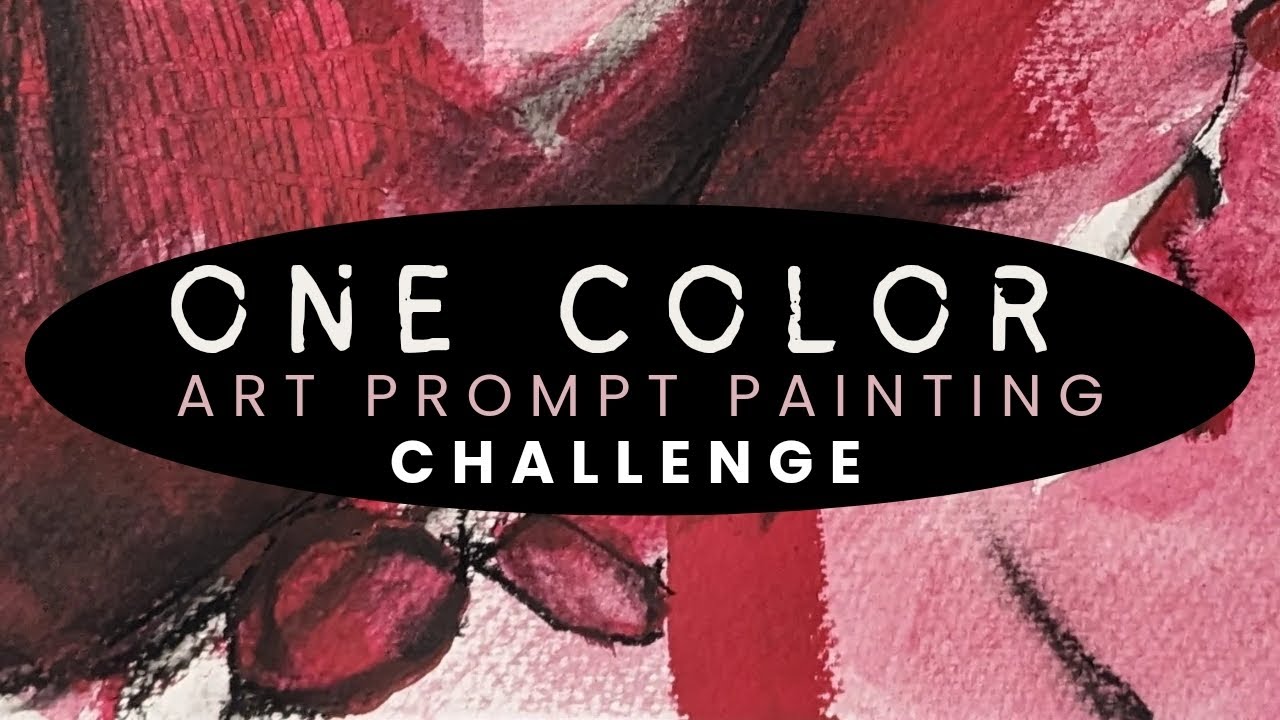 One Color Abstract Painting Art Prompt Challenge #abstractpainting #artprompt #paintingtutorial