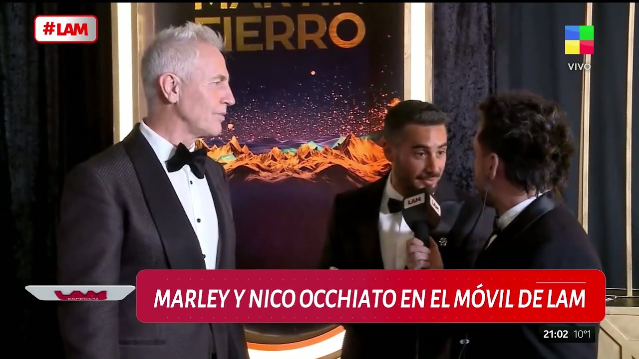 🤩 MARLEY Y NICO OCCHIATO EN LA ALFOMBRA ROJA DE LOS MART&Iacute;N FIERRO