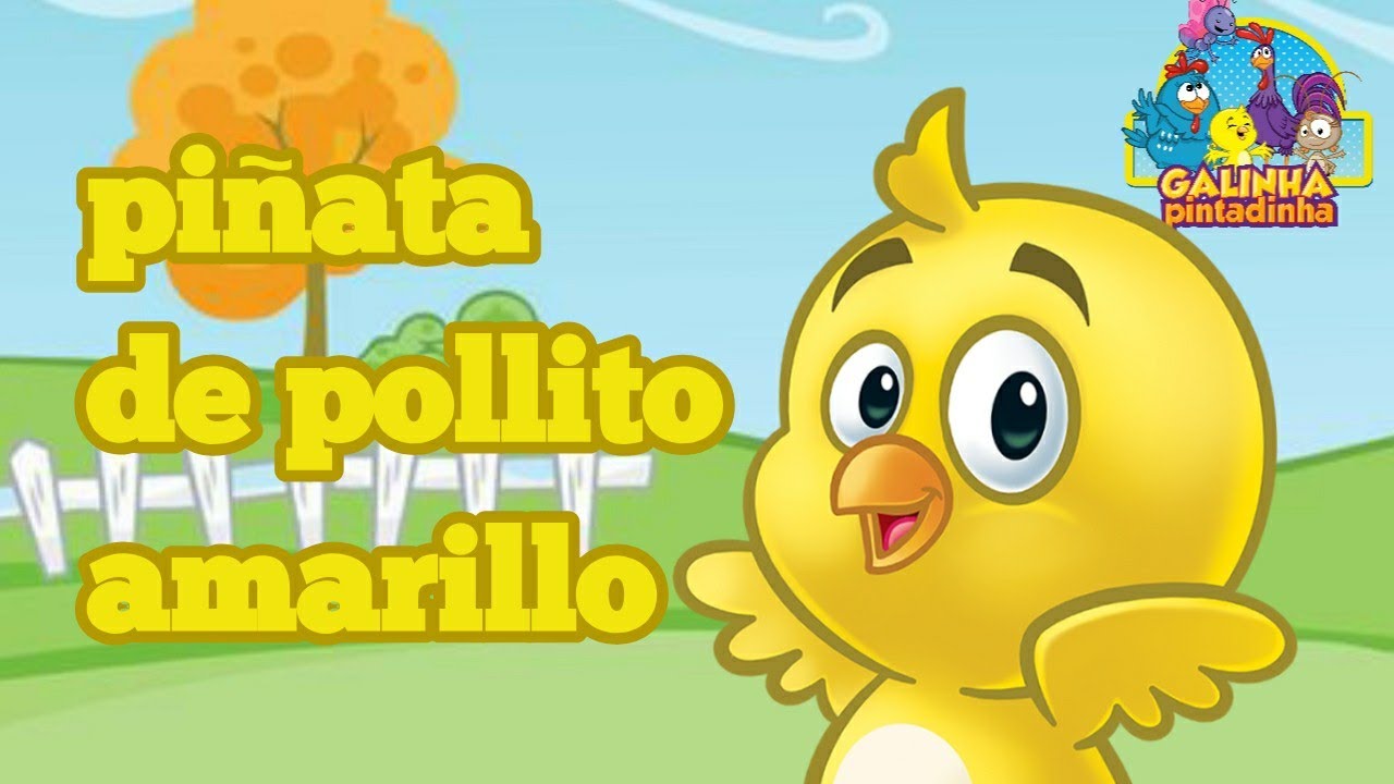 piñata de pollito amarillo