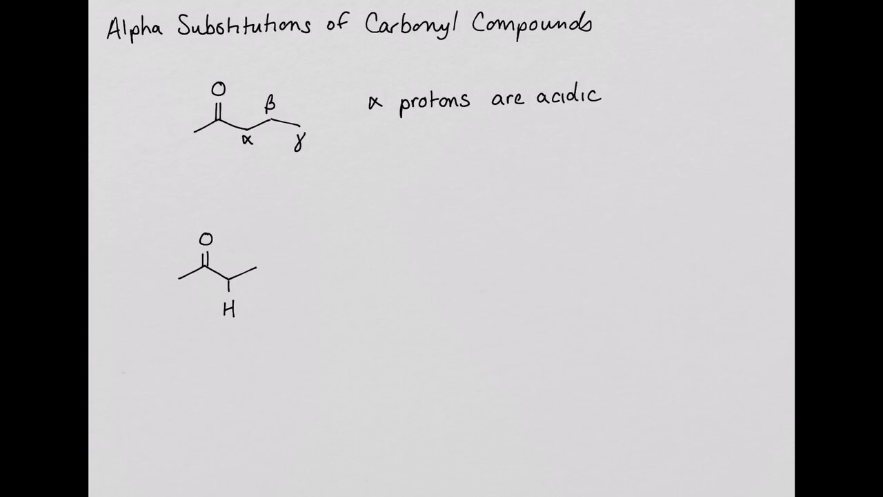 Alpha Substitution Reactions of Carbonyl Compounds