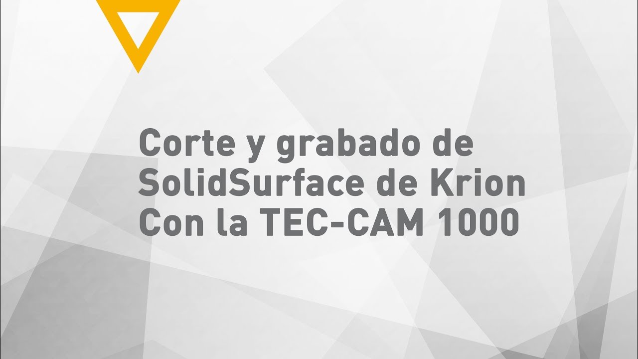 Corte y Grabado de Solid Surface de Krion con la TEC-CAM 1000