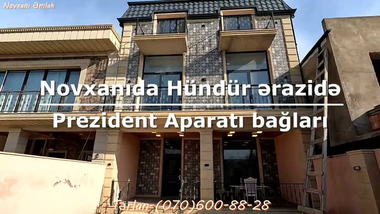Novxanıda əla təmirli 3 mərtəbə müasir dizaynlı bağ evi-230.000 AZN
