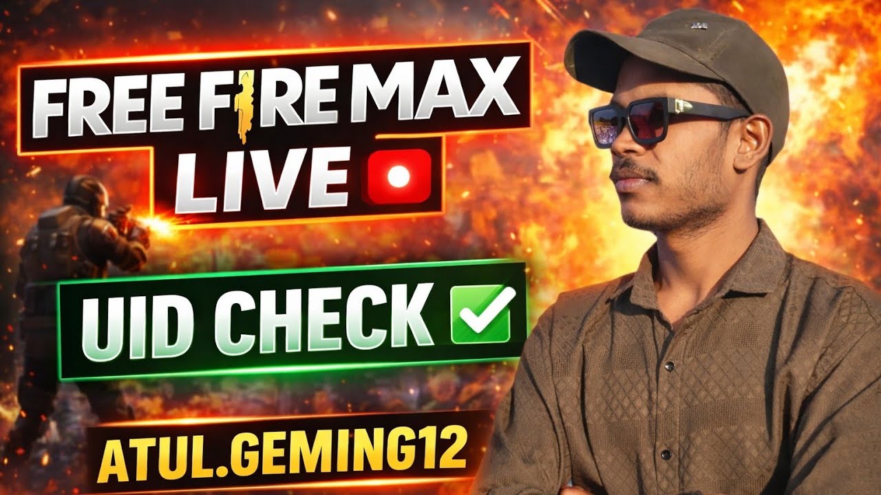 FREE FIRE MAX LIVE 🔴 | UID CHECK ✅ | OP GAMEPLAY 🎮 | ATUL.GEMING12