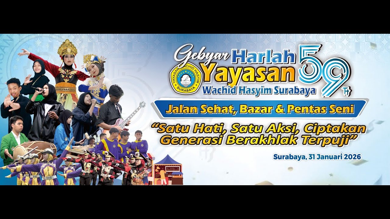 JALAN SEHAT DAN BASAR MEMPERINGATI HARLAH YAYASAN WACHID HASYIM SURABAYA YANG KE - 59