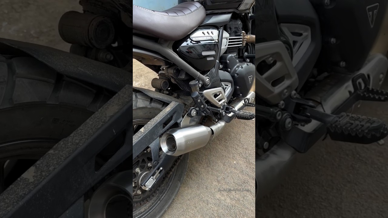 AEW Exhaust For Triumph Speed 400 / Scrambler 400 Pure Sound #modified #speed400 #scrambler400x