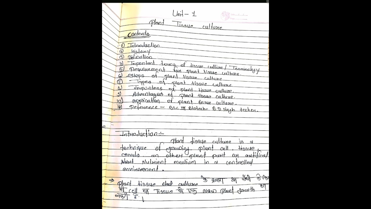 plant tissue culture 