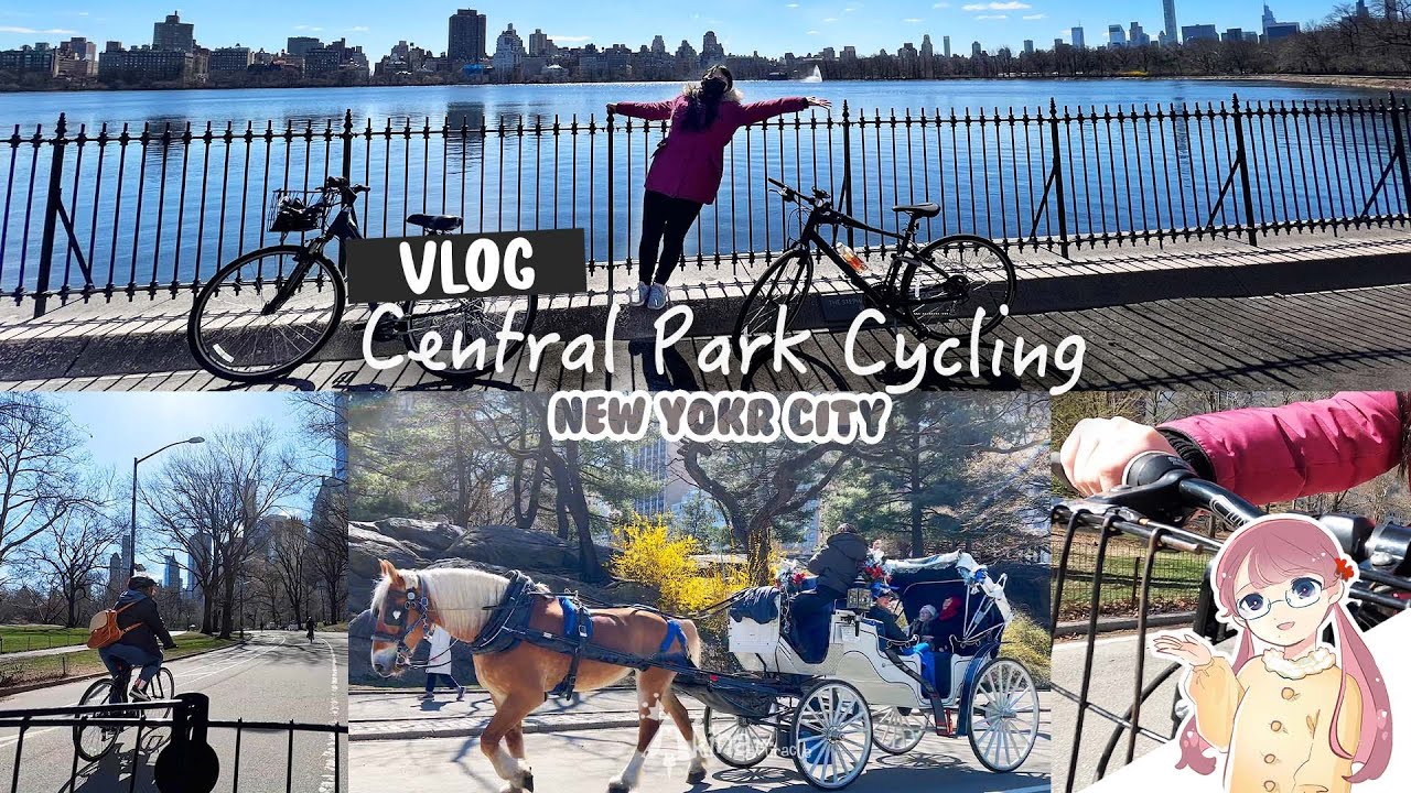 NYC Central Park Cycling Tour 🚴 PARK VLOG ⛲️