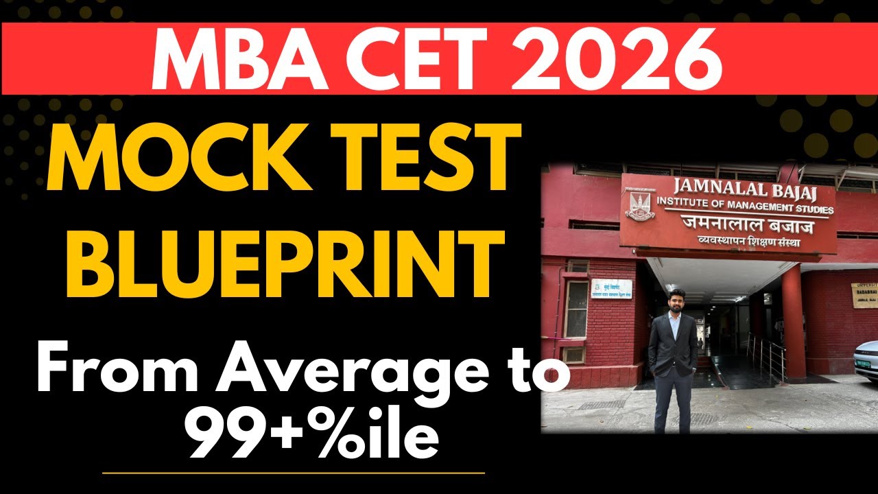 BluePrint REVEALED!!! MBA CET 2026 Mock test | How to Score 99%le in MBA CET Exam | MBA CET 2026