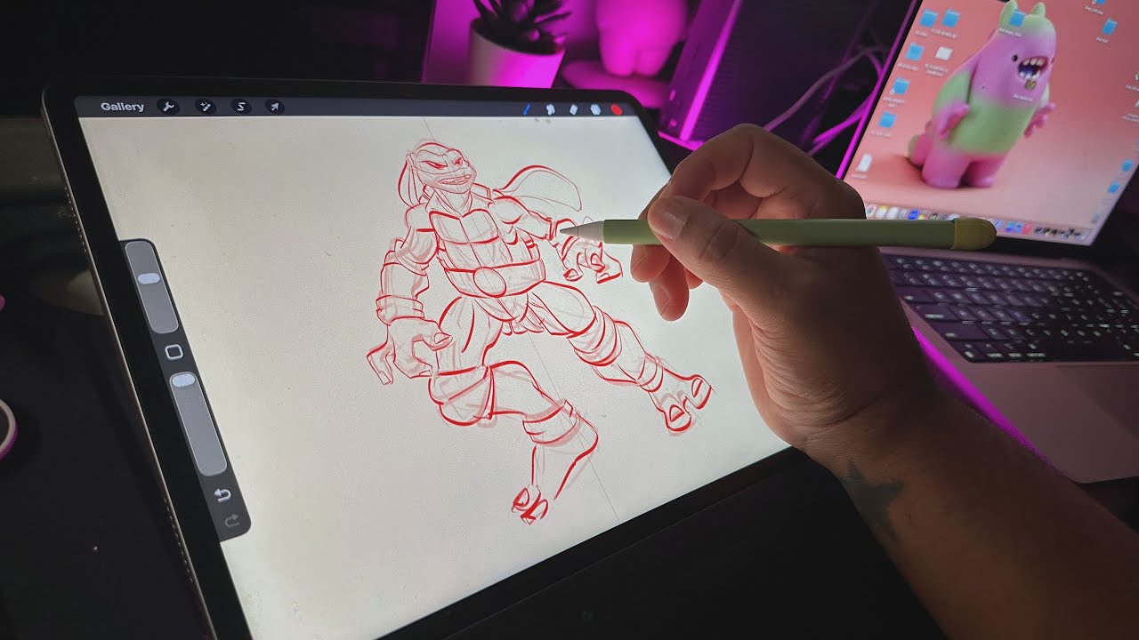 One hour of mindless sketching in Procreate