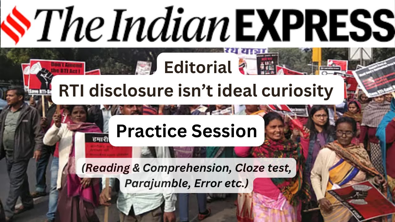 02/02/2026 |  The Indian Express Editorial | RTI disclosure isn’t ideal curiosity