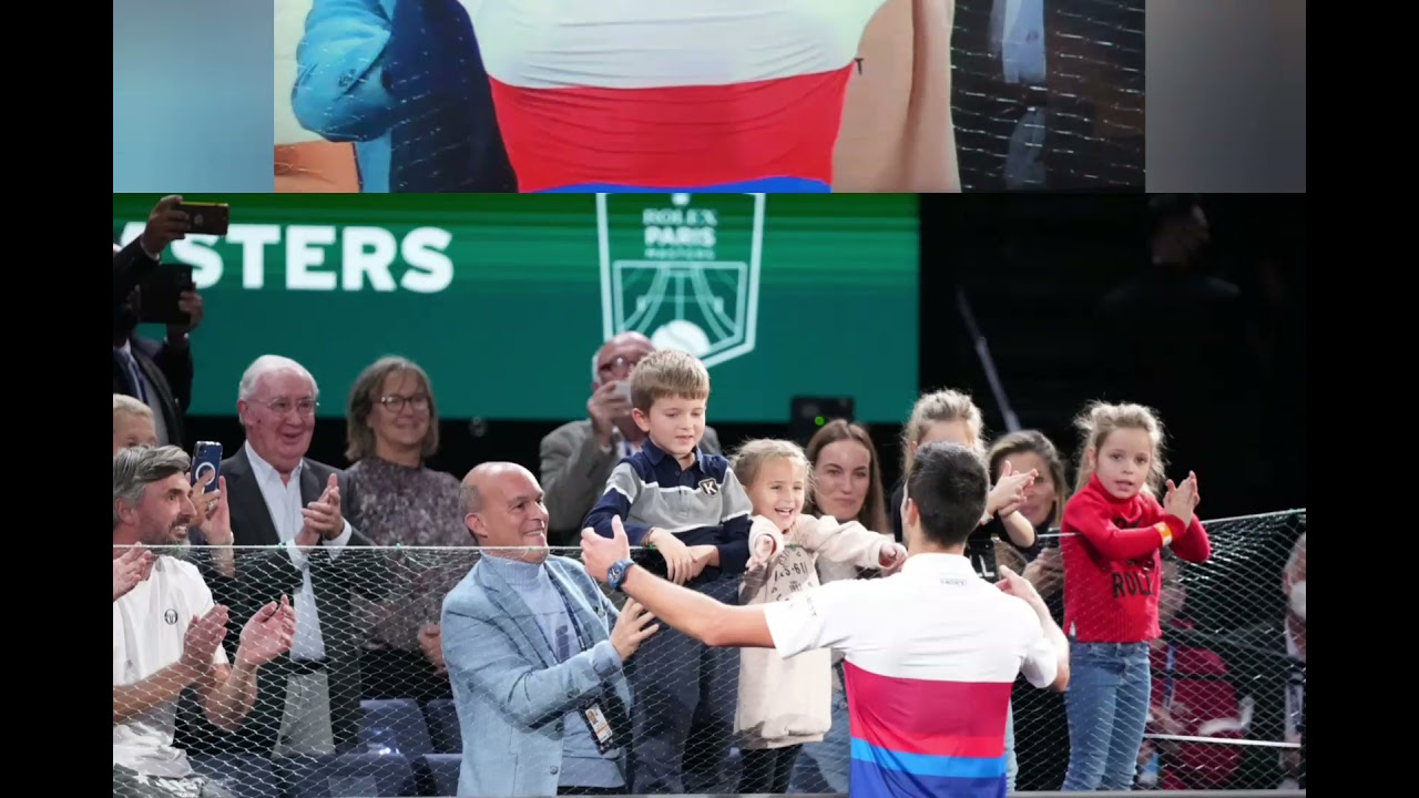 #foto Novak Djokovic s decom proslavio osvajanje mastersa u Parizu #novakdjokovic #atp #paris  #goat