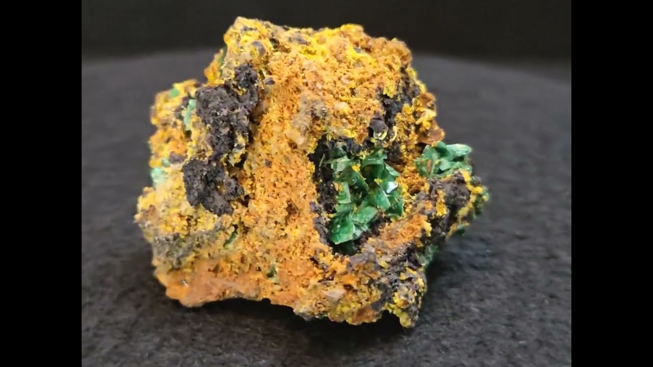 Torbernite and Parsonsite on Matrix - Guangxi, China