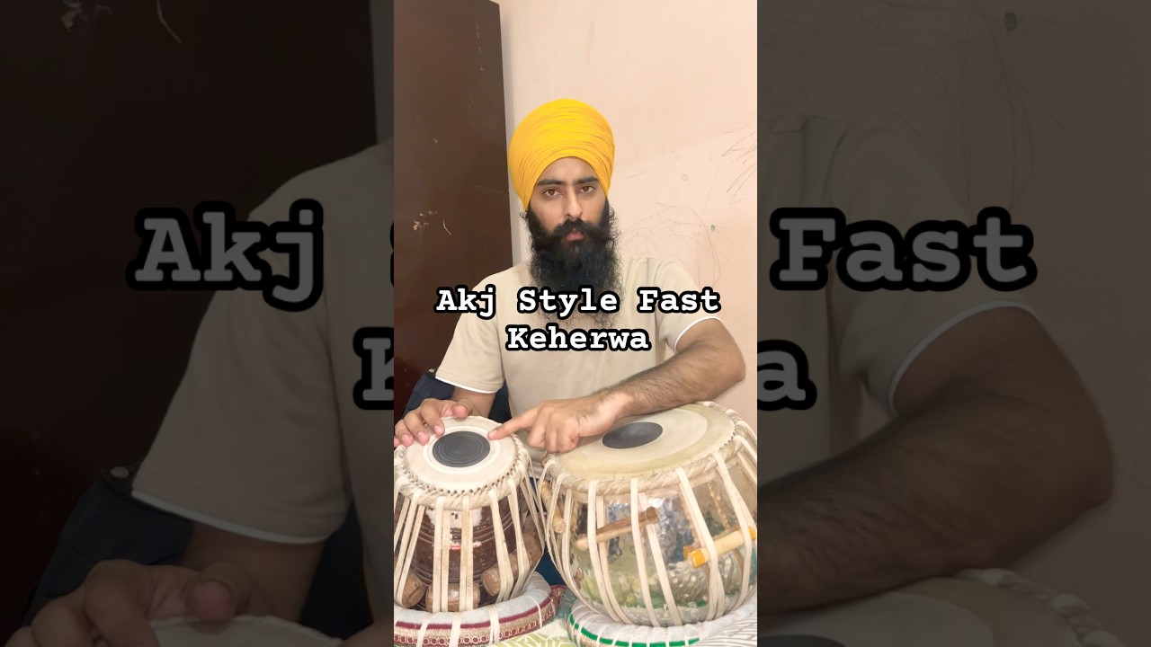 Akj Style Tabla lesson #akj #tabla #akjkirtan #shorts #keherwa