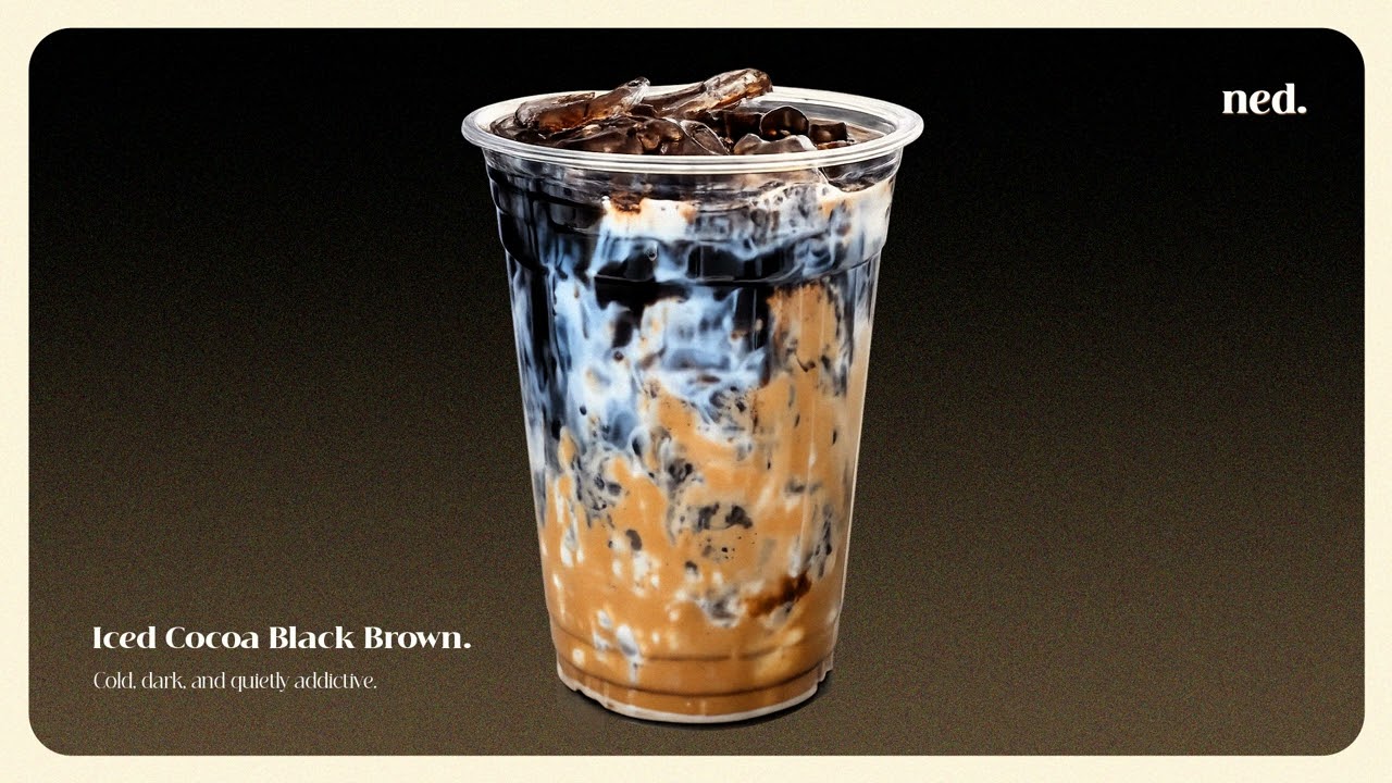 iced cocoa black brown.