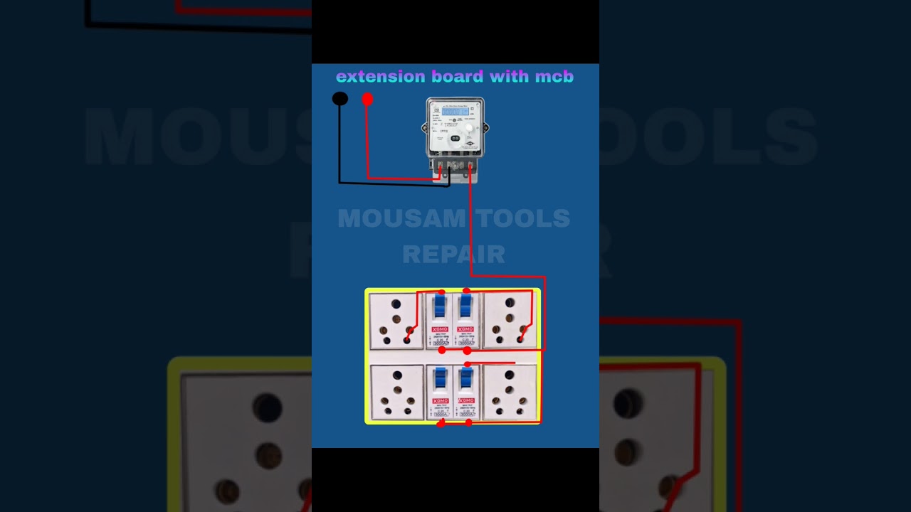 एक्सटेंशन बोर्ड कनेक्शन | extension board connection | mcb board connection#boardwiring#connection