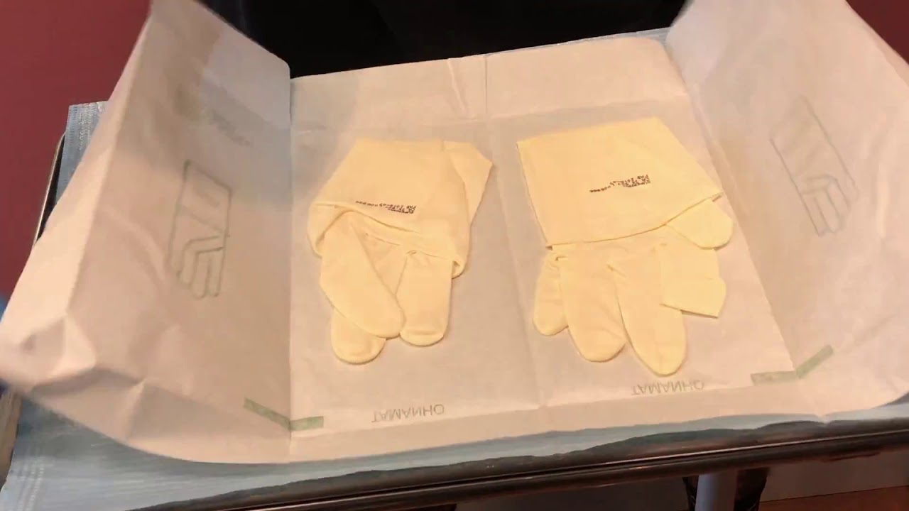 Abertura de campo est&eacute;ril para procedimento de piercing