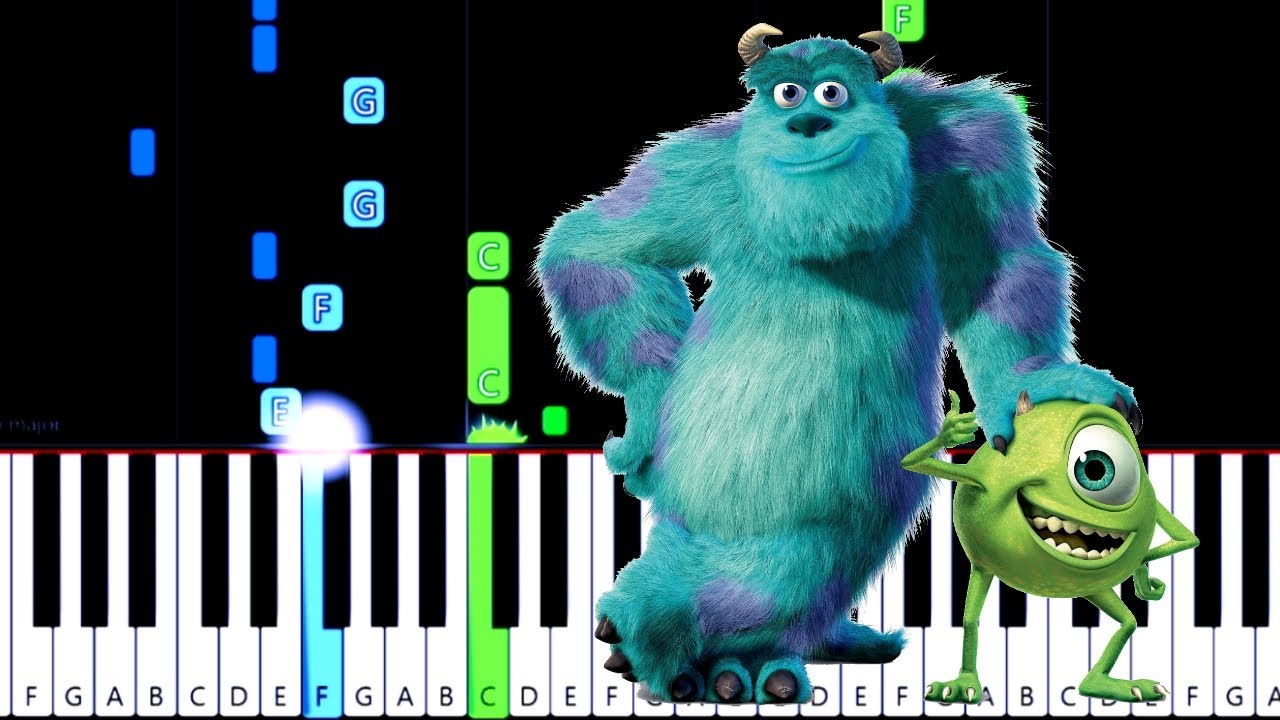 MONSTERS INC. THEME - Piano Arrangement (Synthesia) by TAM