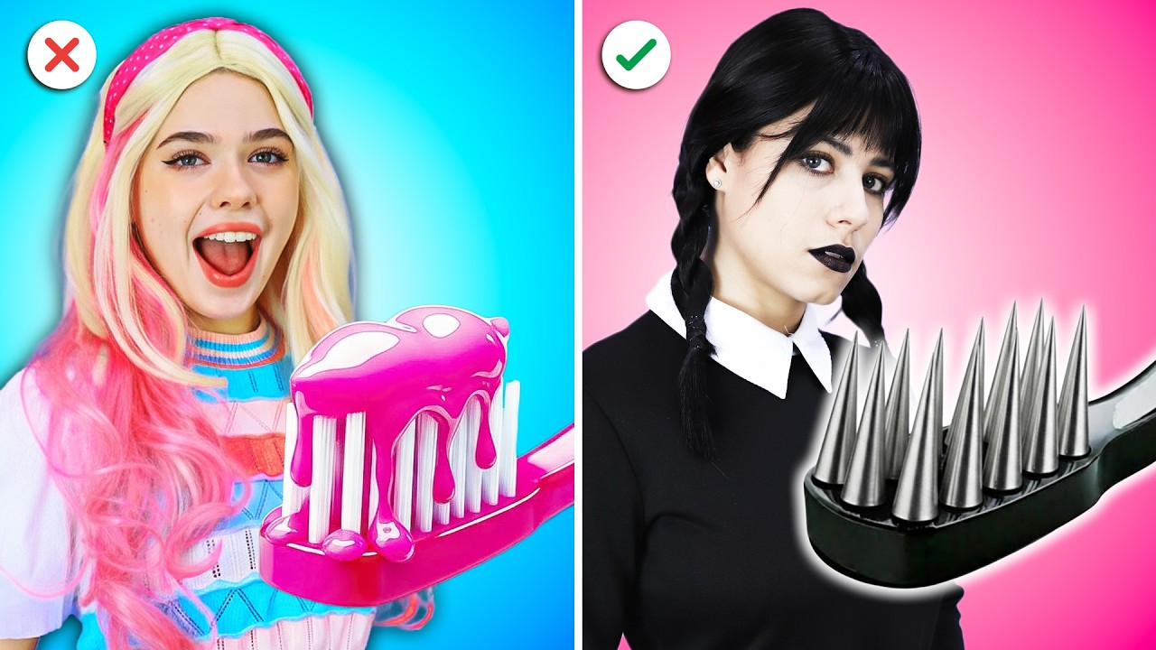 Good VS Bad Babysitter! Wednesday Addams vs Enid Nanny Situations Crafty Hype Plus