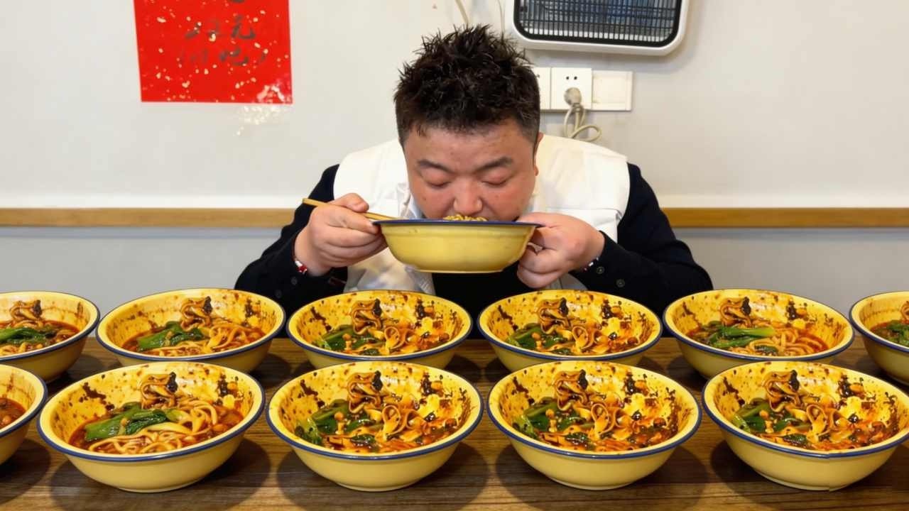 清晨的粥远不己深夜，探索醉酒特色的重庆小面，花椒海椒飘香【五小区彭于晏】