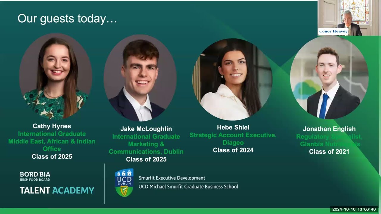 Bord Bia international Graduate Programme Information Webinar 2024