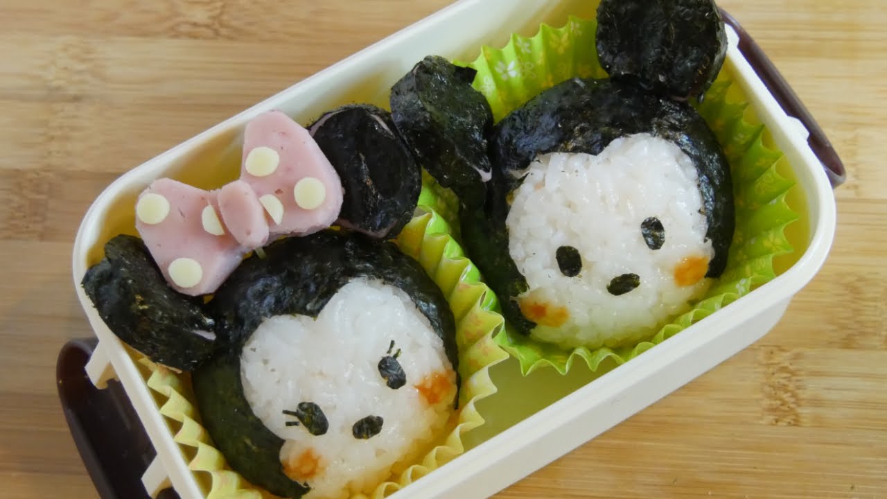Disney Tsum tsum Bento Box Tutorial - Minnie and Mickey Mouse ver ツムツム弁当の作り方（キャラ弁）