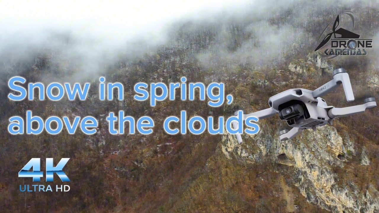 Snowing in SPRING DJI mini 2 above clouds #dronephotography #kamenjasdrone #subscribe #4K