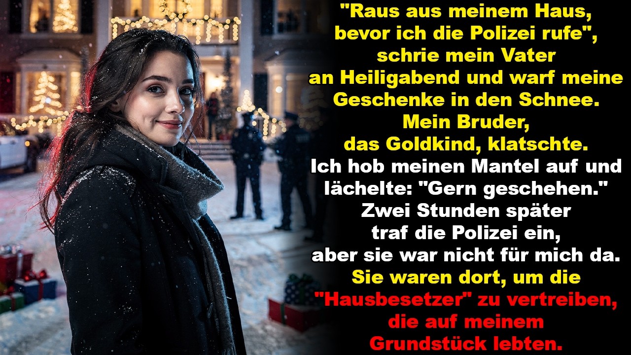 „Raus aus meinem Haus, bevor ich die Polizei rufe“, schrie mein Vater an Heiligabend und warf meine