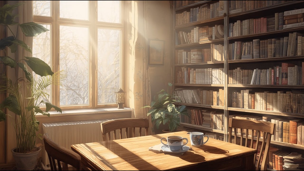 Peaceful French Study Room | 3 Hours Slow Ambient Music for Deep Focus