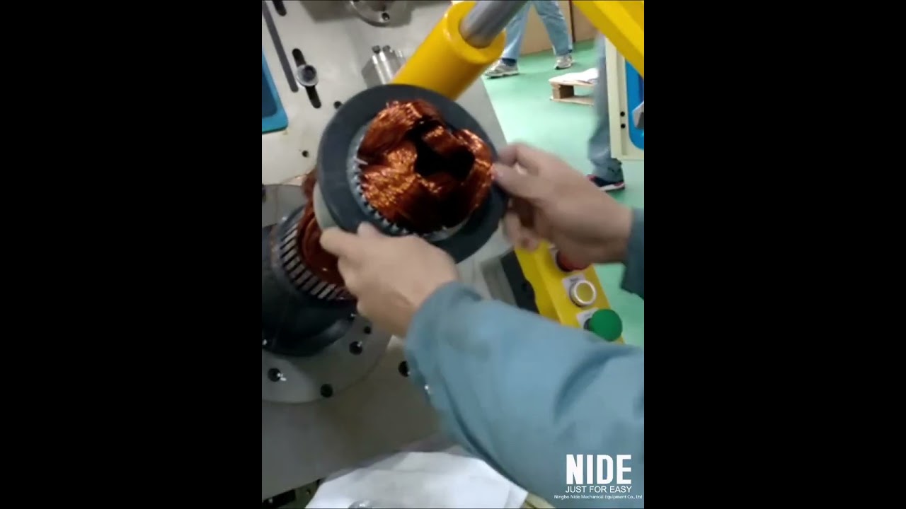 Motor Stator Coil Inserting Machine Working Process