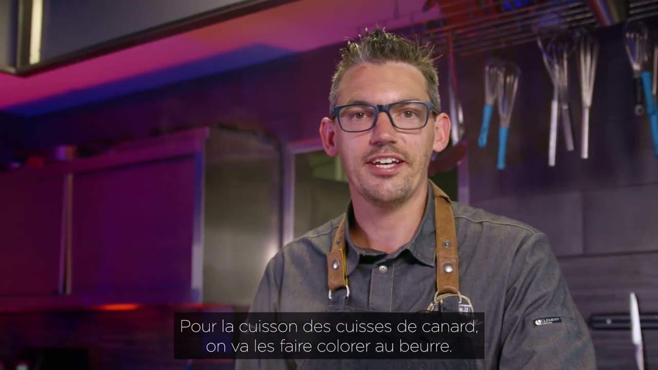 Recette de Canette des Dombes en deux façons à la bière du restaurant Le Petit Mézériat à Mézériat.