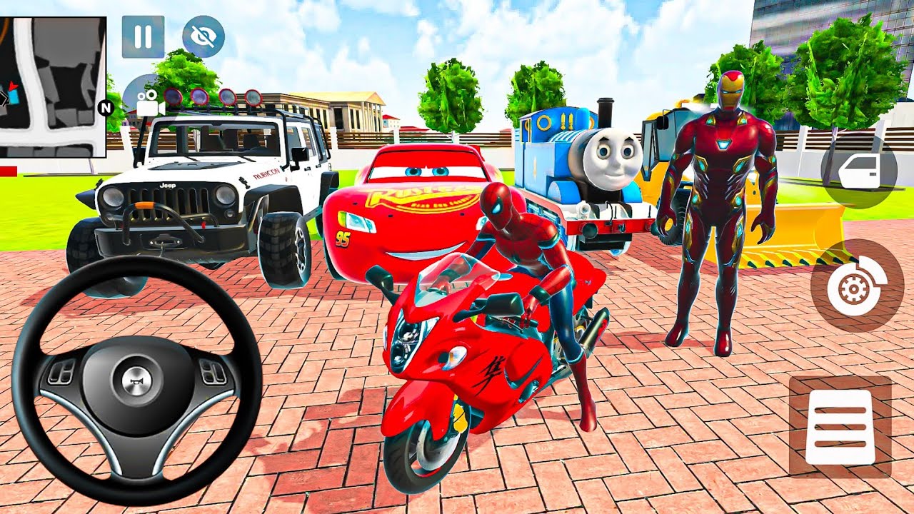 ❄️ Indian Thift Auto Game New Update 🐝 Spiderman & Ironman 🔥 Purchased Monster Cars Showroom Game 🎮