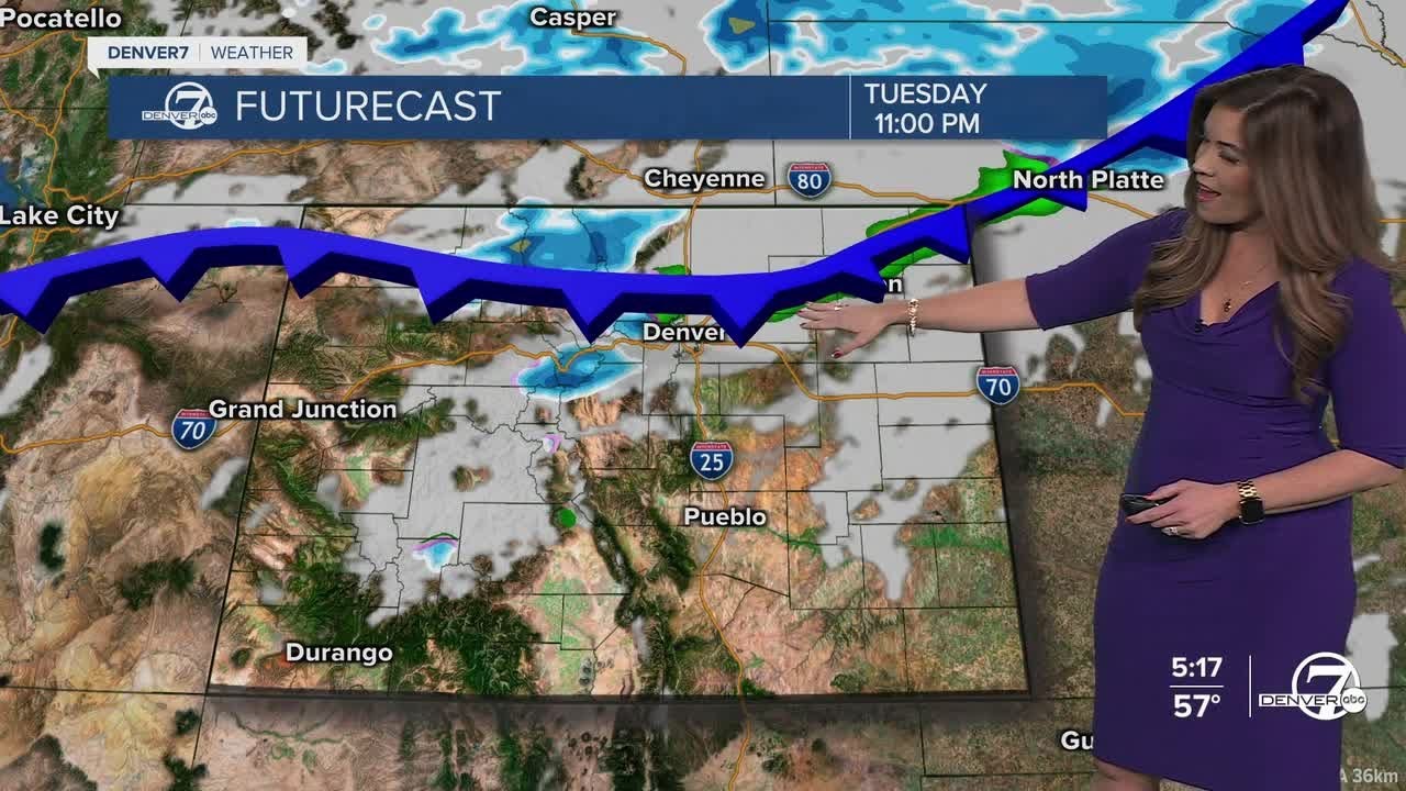 Cold front ushers in mountain snow, Denver metro rain tonight