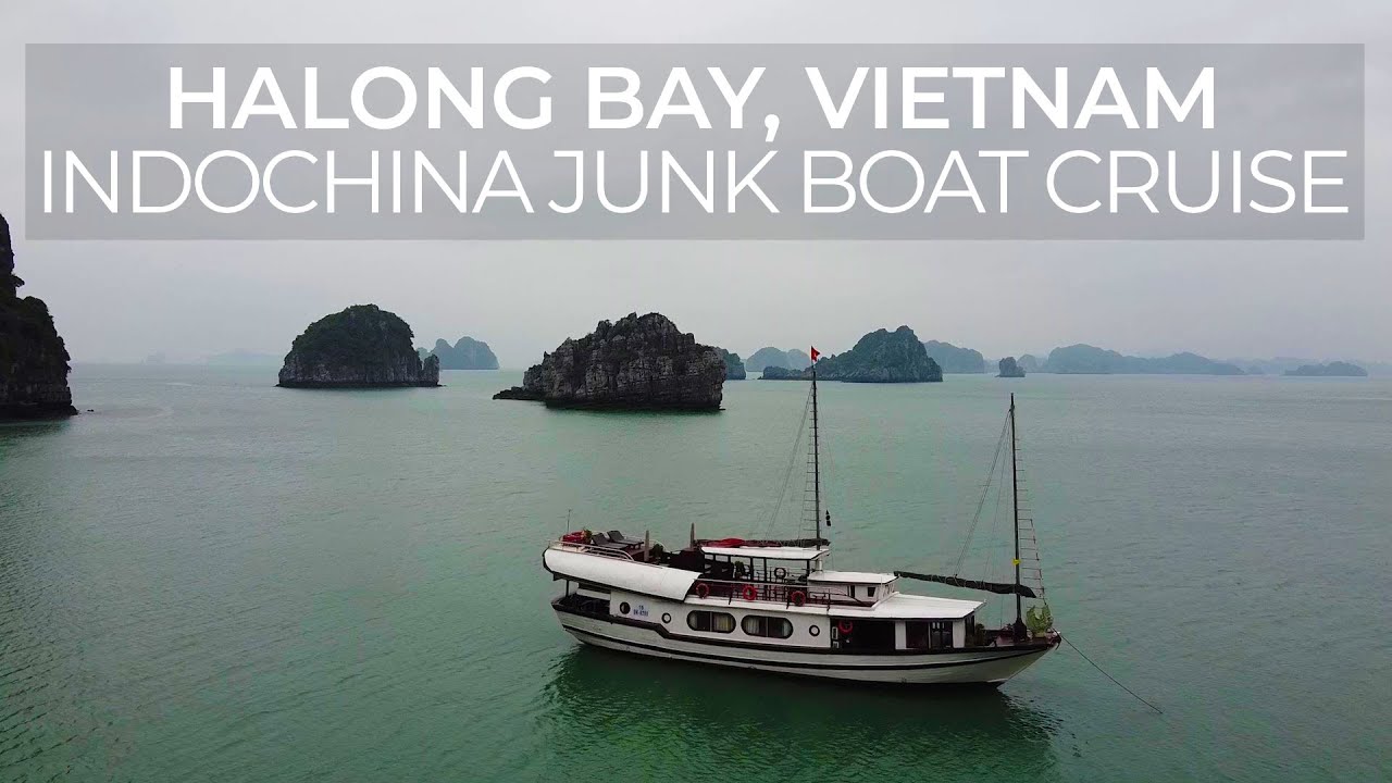 Boat cruise through HALONG BAY and BAI TU LONG BAY on the Indochina Junk - Ep.17